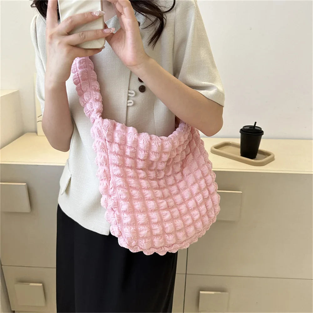 Eloisa Geplooide Geborduurde Crossbody Tas