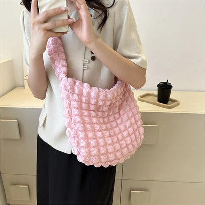 Eloisa Geplooide Geborduurde Crossbody Tas