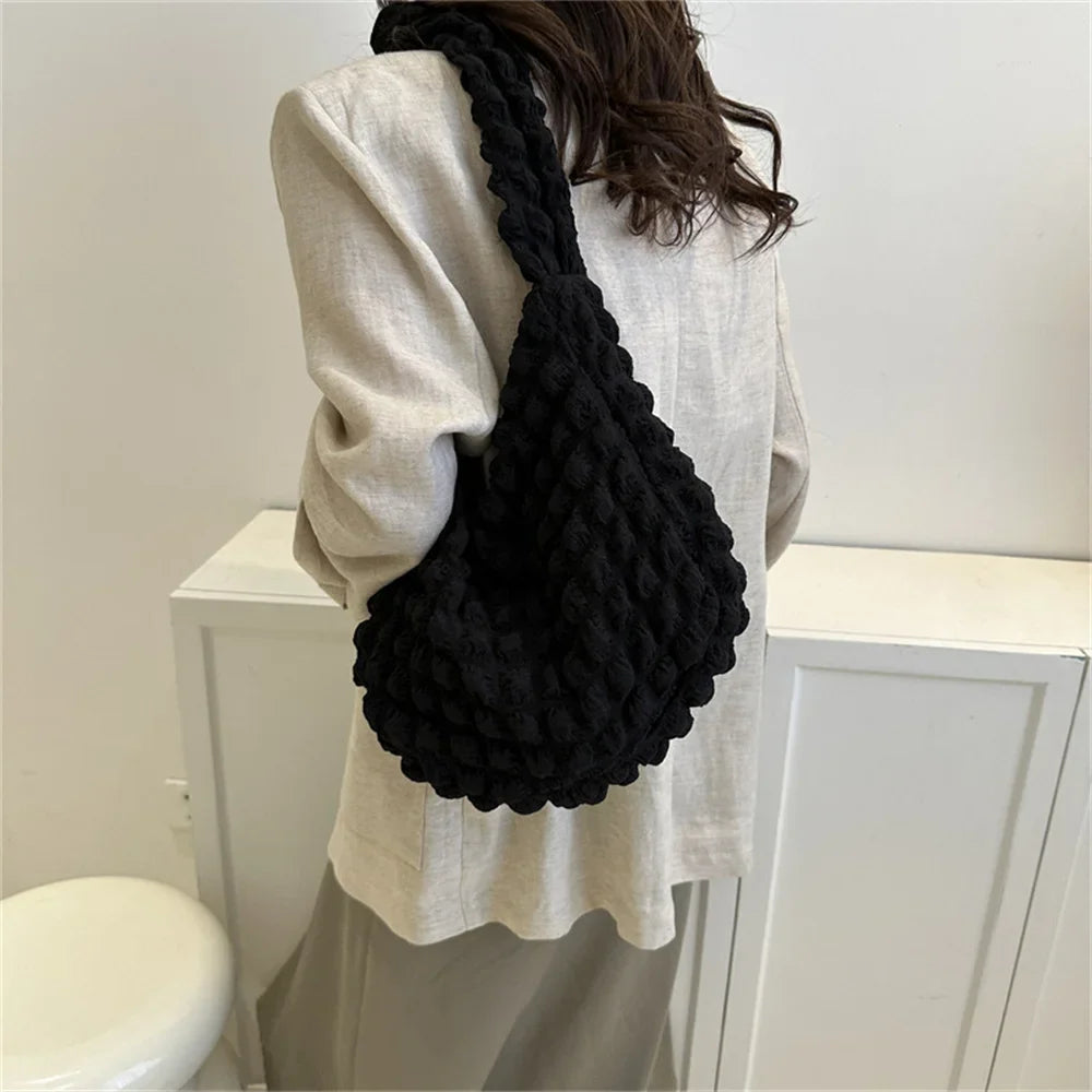 Eloisa Geplooide Geborduurde Crossbody Tas