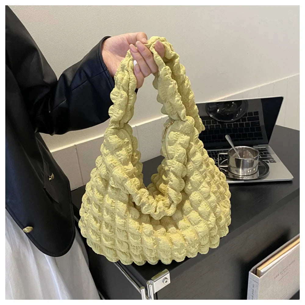 Eloisa Geplooide Geborduurde Crossbody Tas