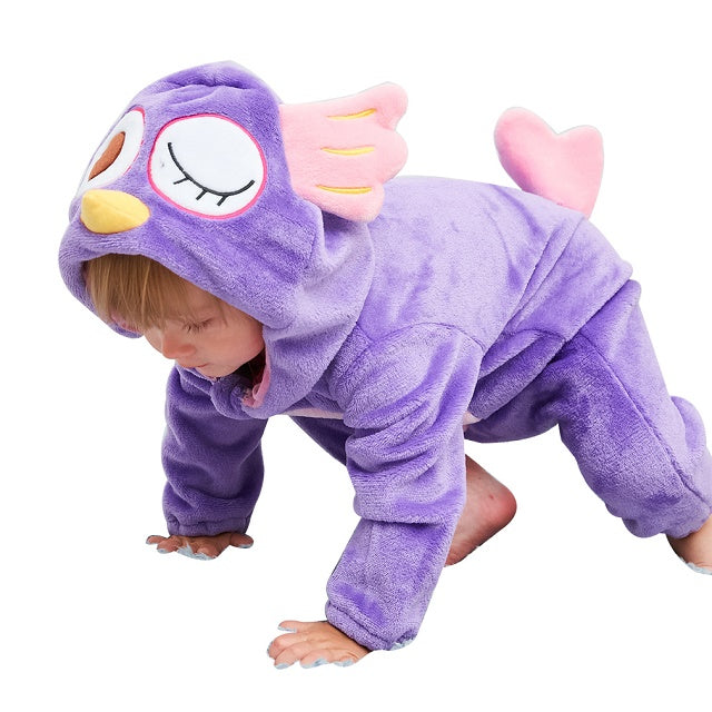 Baby Onesie met Capuchon Zachte Warmte voor Winter