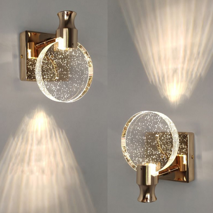 Ronde Kristallen Wandlamp Luxe Design