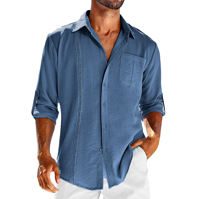 Heren Linnen Overhemd Casual Zomer Stijl - Mode Vibes