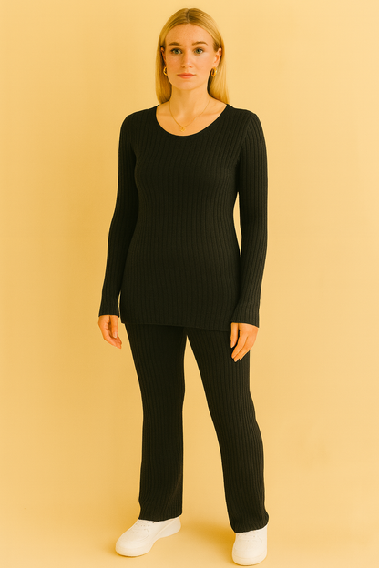 Dames 2-Delige Set Geribd Soft Stretch
