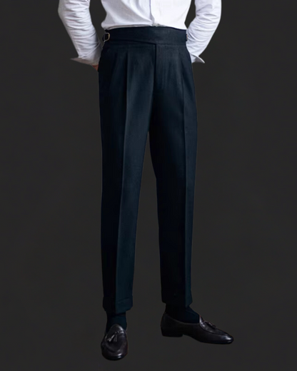 Heren Broek Vintage Plooi Stijl