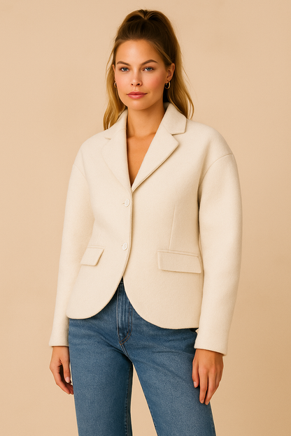 Dames Wollen Jas Luxe Modieus Warm en Stijlvol - Mode Vibes