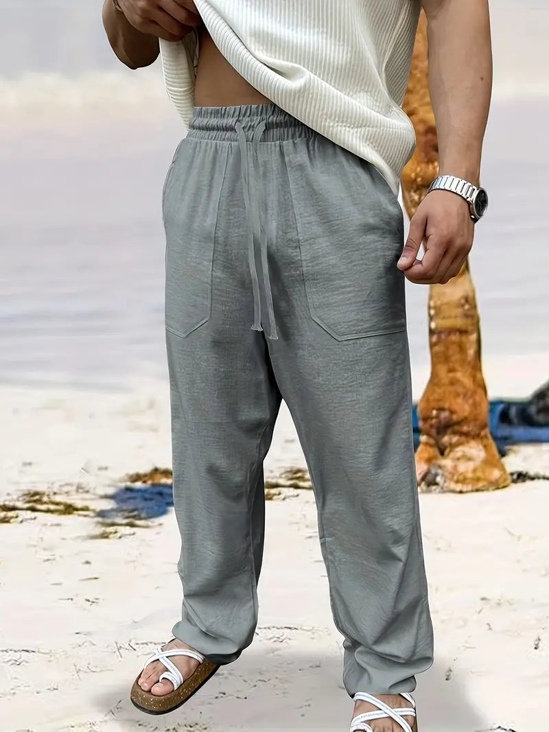 Linnen Herenbroek Casual Maes Zomerbroek Lichtgewicht