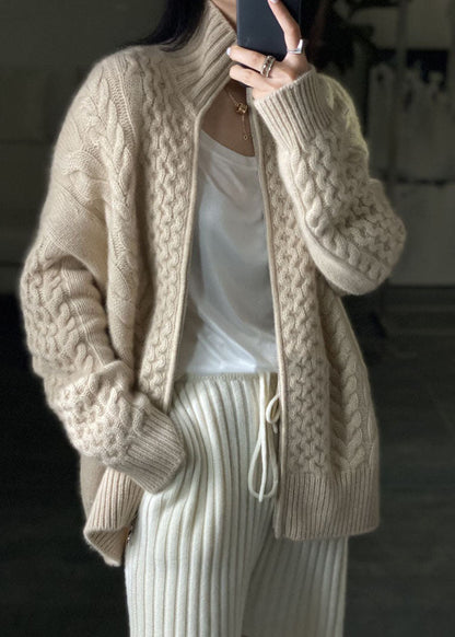Oversized Kabelgebreide Cardigan Warm en Casual - Mode Vibes