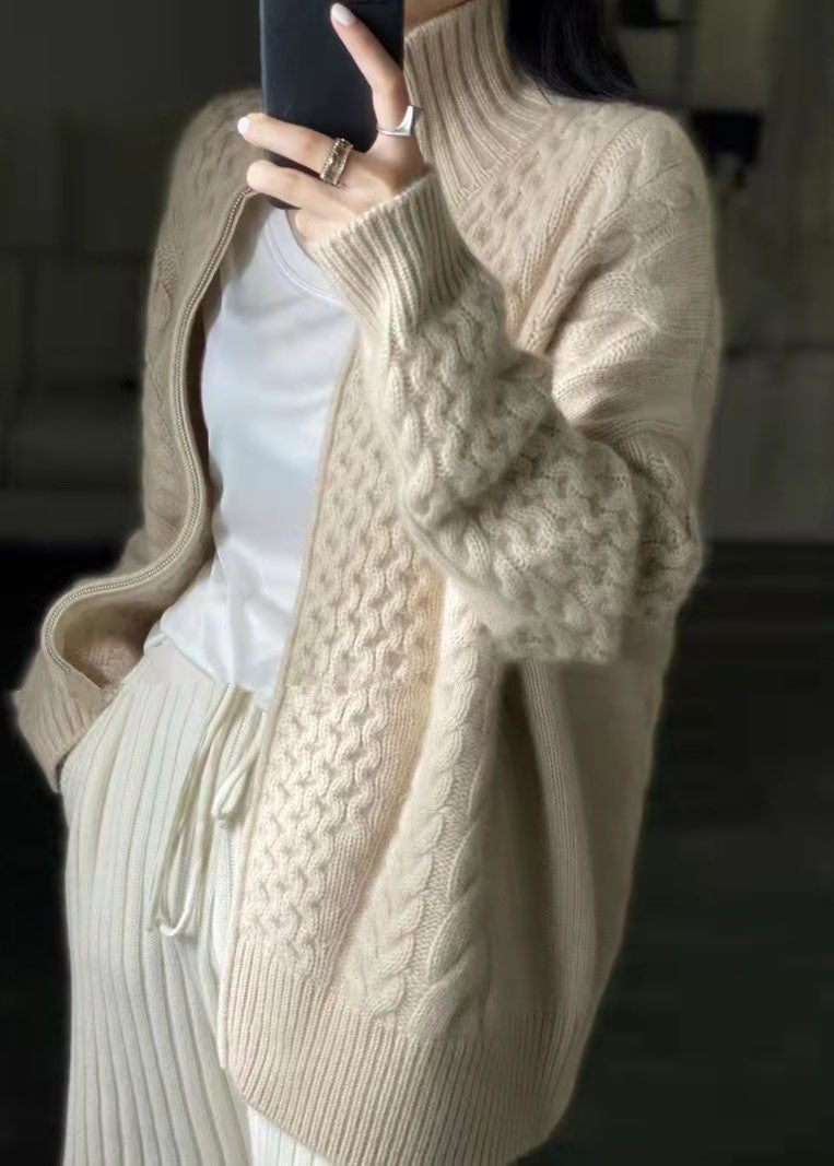 Oversized Kabelgebreide Cardigan Warm en Casual