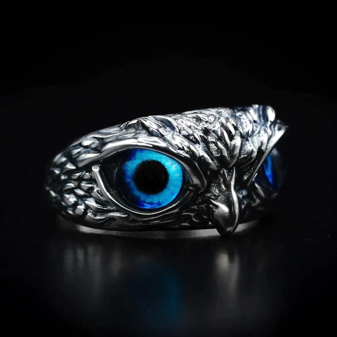 Unieke Uilenoog Ring Zilveren Sieraden