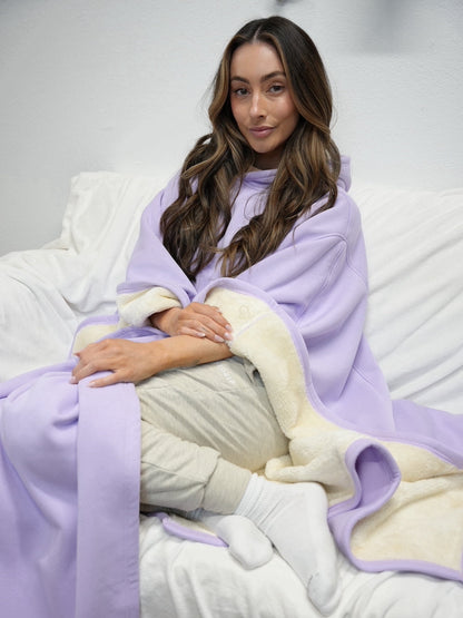 Fleece Poncho met Capuchon Luxe Warm en Zacht
