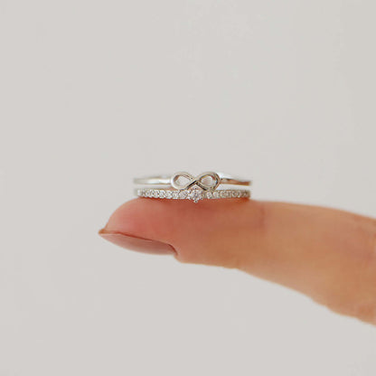 Eenvoudige Zilveren Liefdes Ring - Mode Vibes