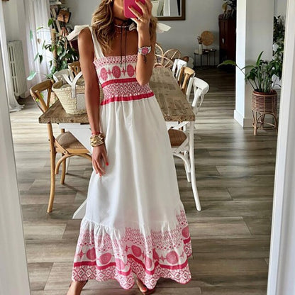 Roze Jurk Boho Stijl Vrouwenjurk
