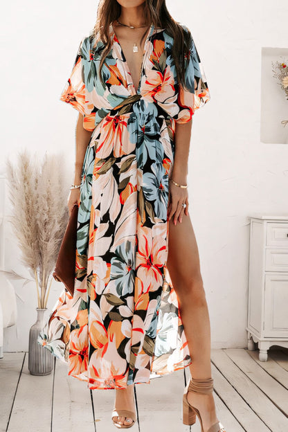 Dames Zomerjurk Bloemig Maxi Jurk A-Lijn Stijl - Mode Vibes