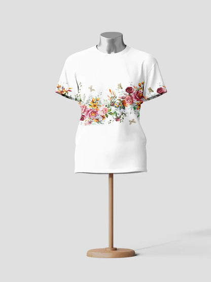 Bloemencottage Weelderige Zomerse Bloemen Graphic T-shirt