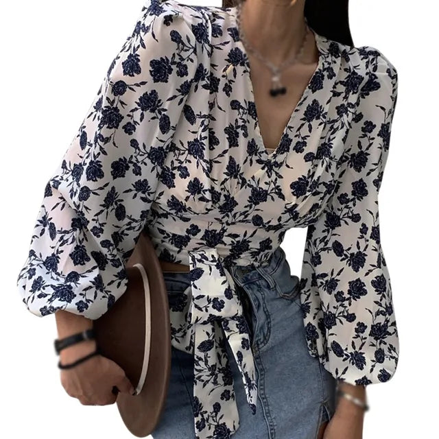 Verleidelijke Bloemenprint Blouse
