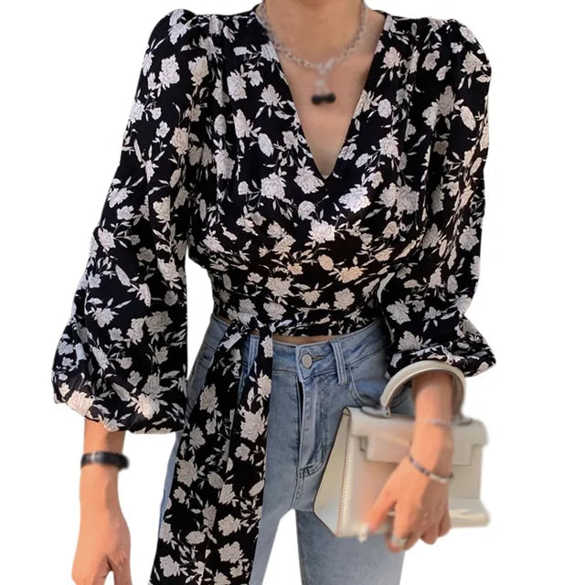Verleidelijke Bloemenprint Blouse