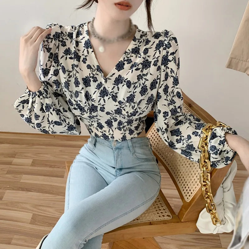 Verleidelijke Bloemenprint Blouse