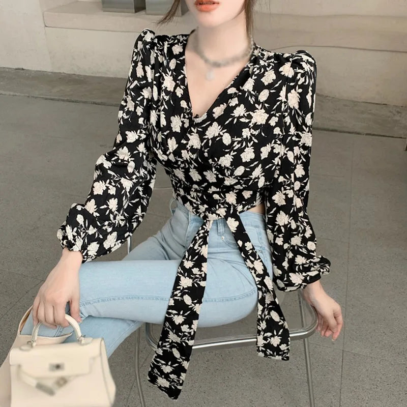 Verleidelijke Bloemenprint Blouse