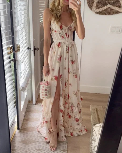 Dames Zomerjurk Bloem Maxi Jurk voor Vrouw - Mode Vibes