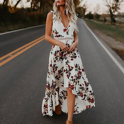 Dames Bloemige Maxi Zomerjurk - Viviana