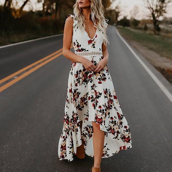 Dames Zomerjurk Bloemig Maxi Jurk voor Vrouw - Mode Vibes