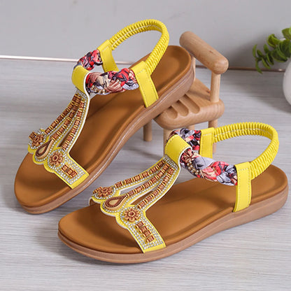 Lumina Zomerse Elastische Enkelband Sandalen