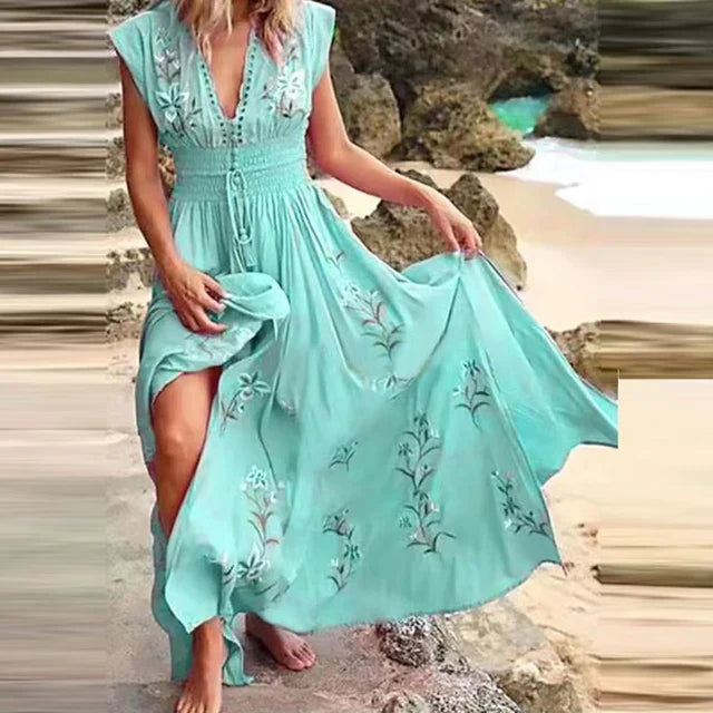 Dames Bohemian Maxi Zomerjurk - Odessa