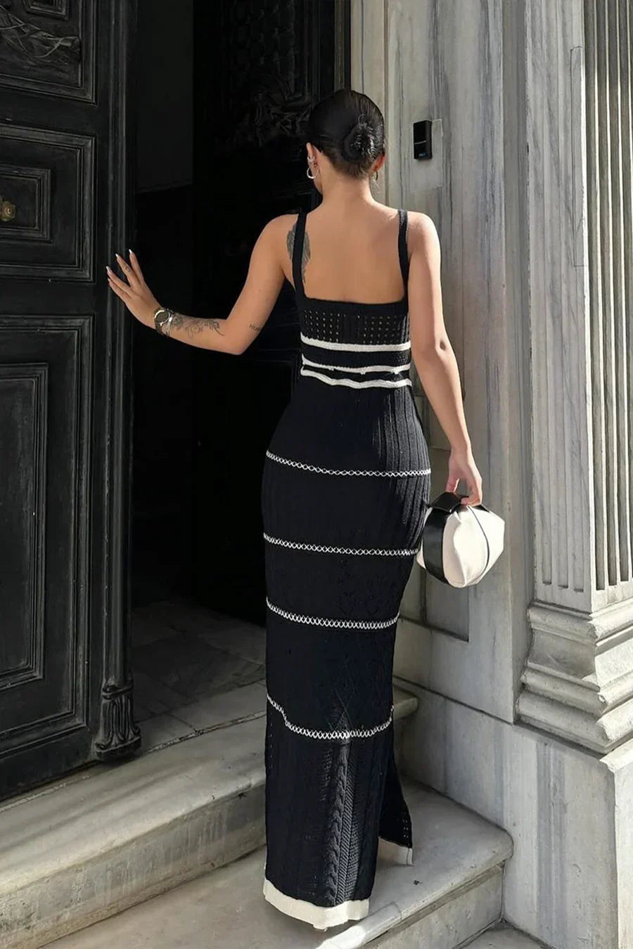 Dames Boho Maxi zomerjurk met haakwerk - Sienna