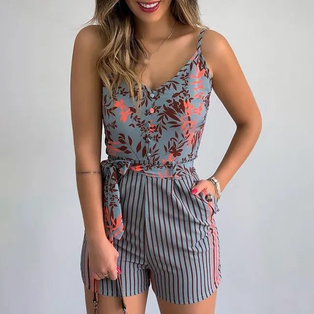 Luna Dames Suspenders Short Jumpsuit voor Betoverende Zomerdagen