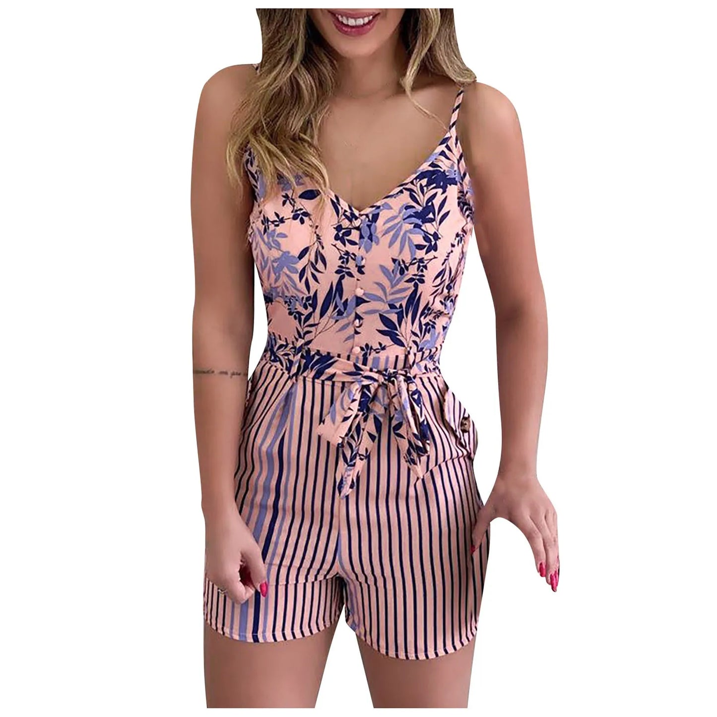 Luna Dames Suspenders Short Jumpsuit voor Betoverende Zomerdagen