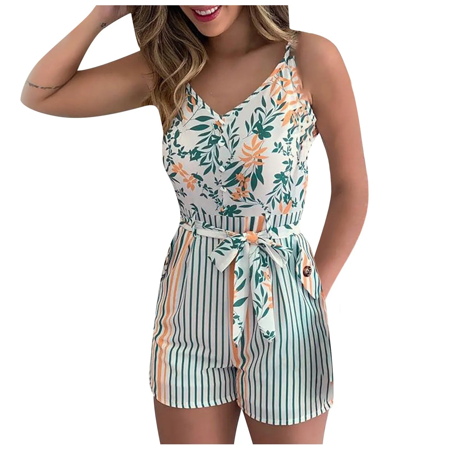 Luna Dames Suspenders Short Jumpsuit voor Betoverende Zomerdagen