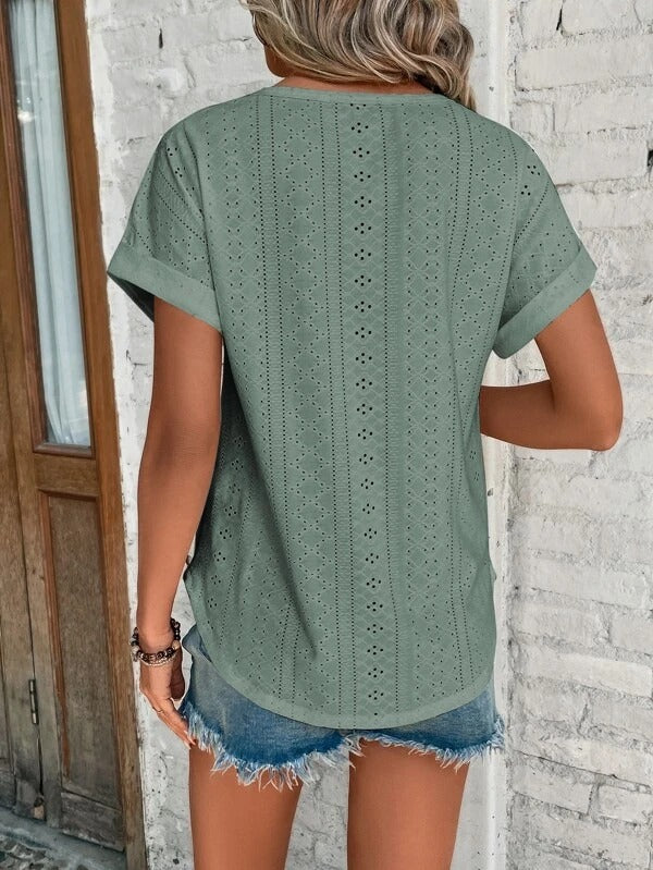 Dames T-shirt Elegant Casual Oogjes Marilla - Mode Vibes