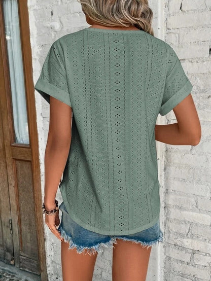Dames T-shirt Elegant Casual Oogjes Marilla - Mode Vibes