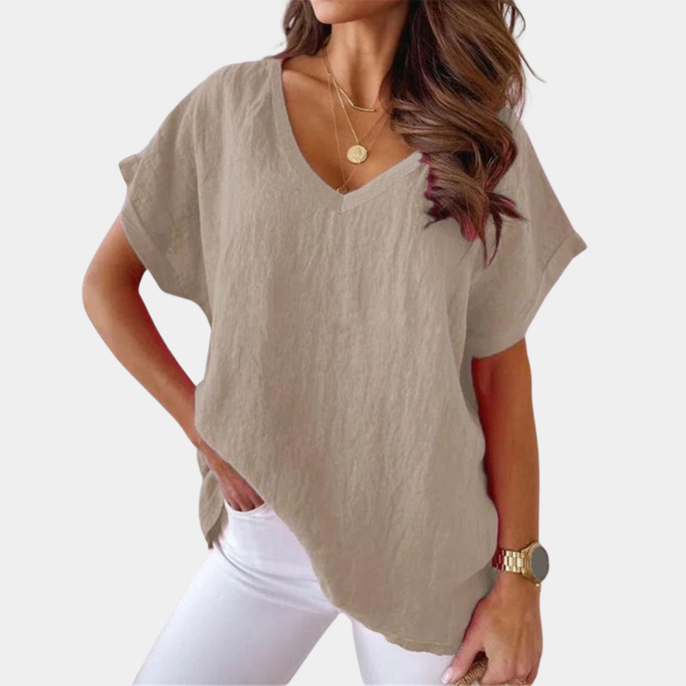 Dames T-shirt Casual Korte Mouw Cairina - Mode Vibes