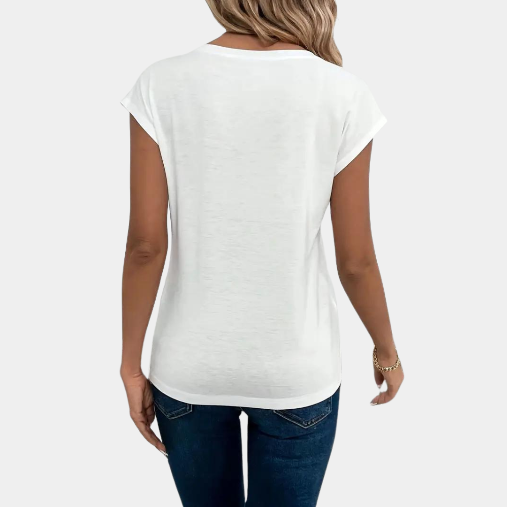 Dames T-Shirt V-Hals Casual Zomer - Mode Vibes