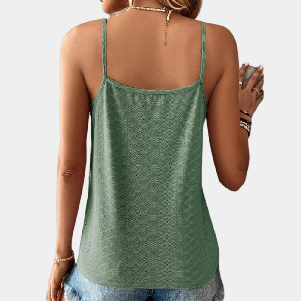 Dames Casual Zomer V-Hals Top – Eilis