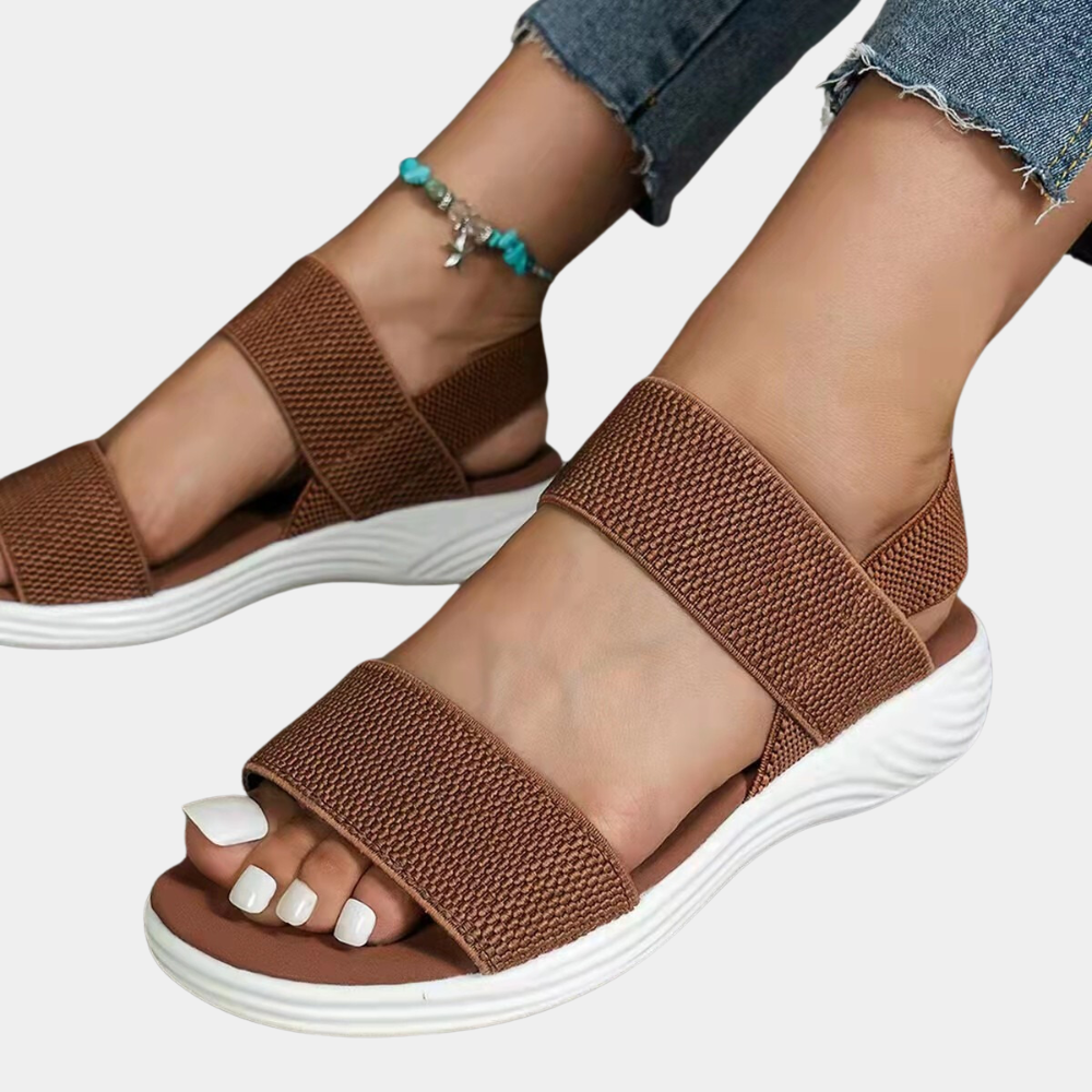 Dames Sandalen Plat Met Riemen Elegant Lucie - Mode Vibes