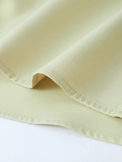 Groene Plooijurk met Patchwork Details - Nieuwe Collectie 2024