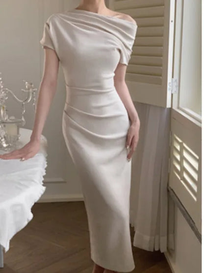 Maxi Jurk Off-Shoulder Trendy Zomerjurk voor Vrouw - Mode Vibes
