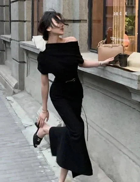 Maxi Jurk Off-Shoulder Trendy Zomerjurk voor Vrouw