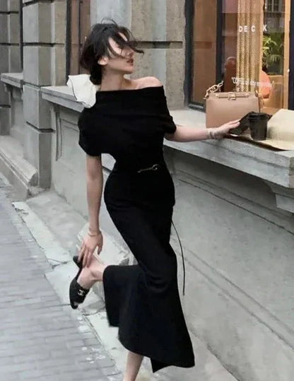 Maxi Jurk Off-Shoulder Trendy Zomerjurk voor Vrouw