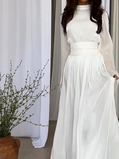 Dames Maxi Jurk Elegante Strik Riem Gala Avondjurk - Mode Vibes