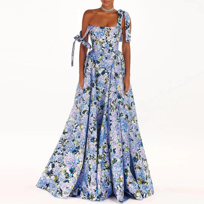 Chique Zomer Bloemenpatroon Partyjurk