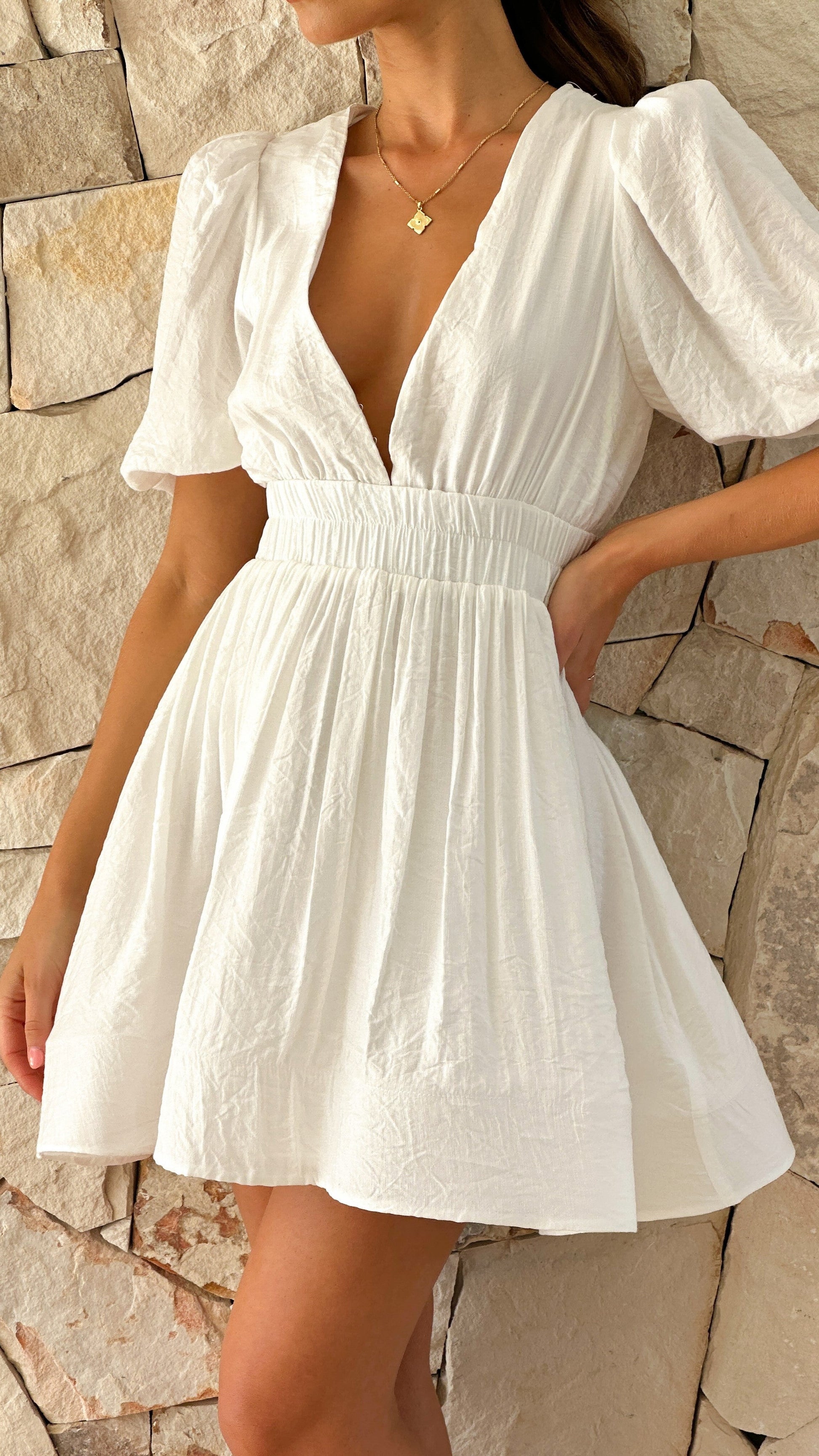 Dames Fit and Flare Mini Zomerjurk - Macy
