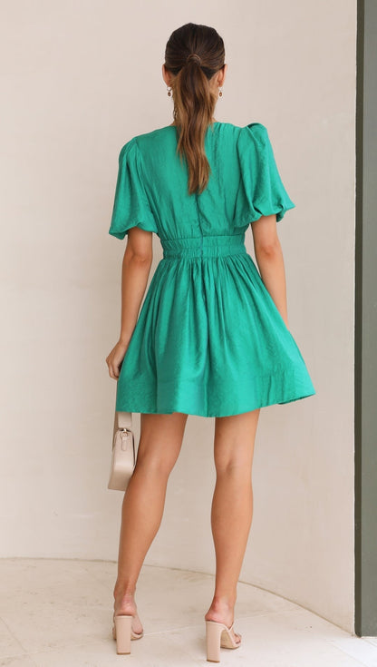Dames Fit and Flare Mini Zomerjurk - Macy