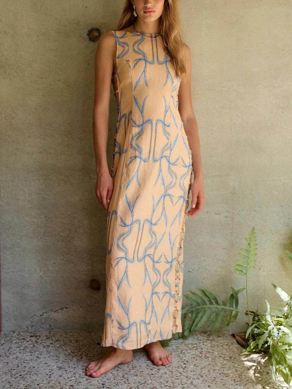 Dames Zomerjurk Geborduurd Maxi Jurk voor Vrouw - Mode Vibes