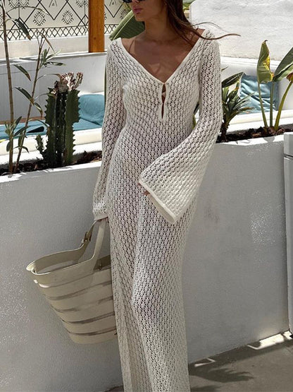 Gehaakte Zomerjurk Dames Maxi Strandjurk Zomerse Stijl - Mode Vibes