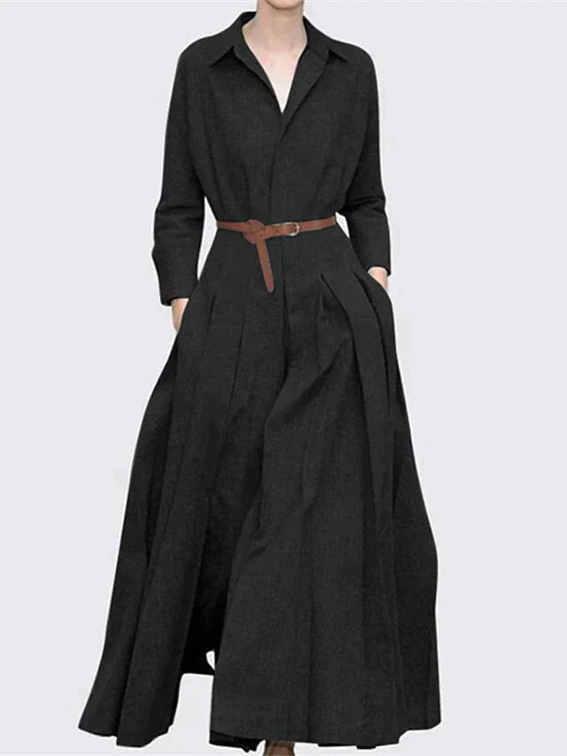 Dames Geplooide Maxi Formele Jurk - Gloria