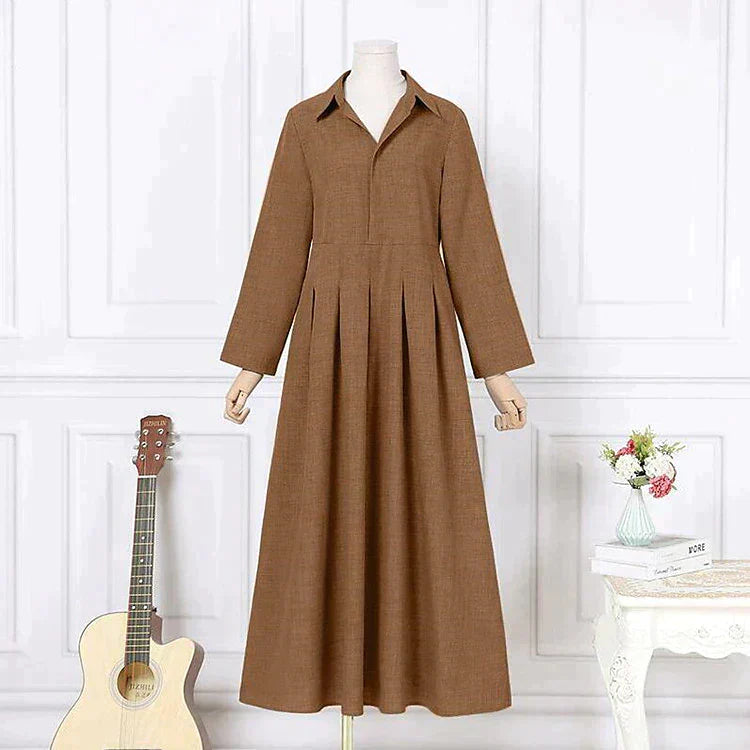 Dames Geplooide Maxi Formele Jurk - Gloria